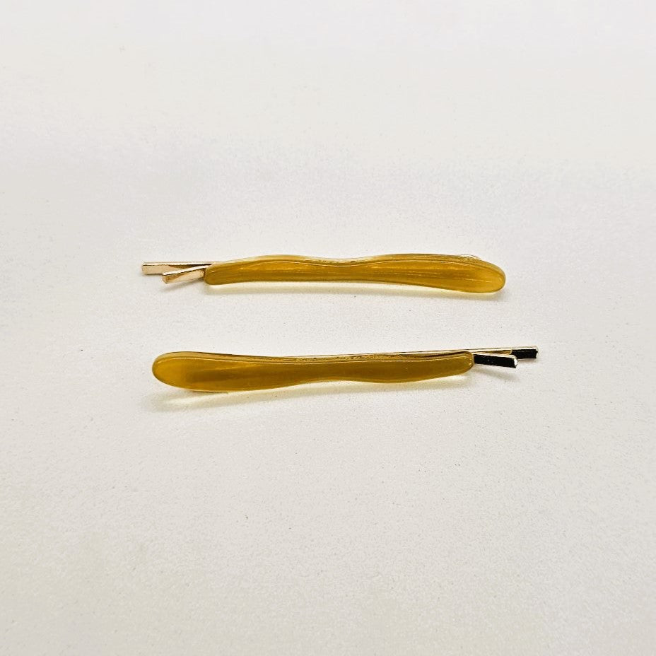 Harper Freeform Resin Hair Slide - Pair