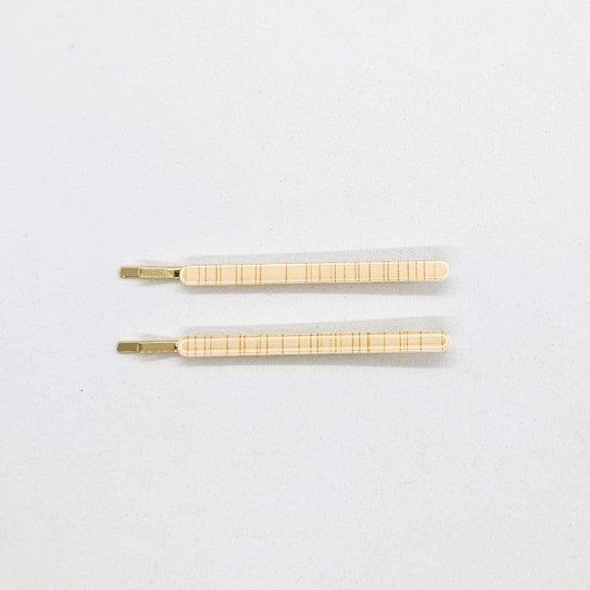 Harper Freeform Resin Hair Slide - Pair