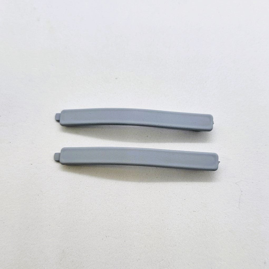 Olive Matte Resin Hair Slide - Pair