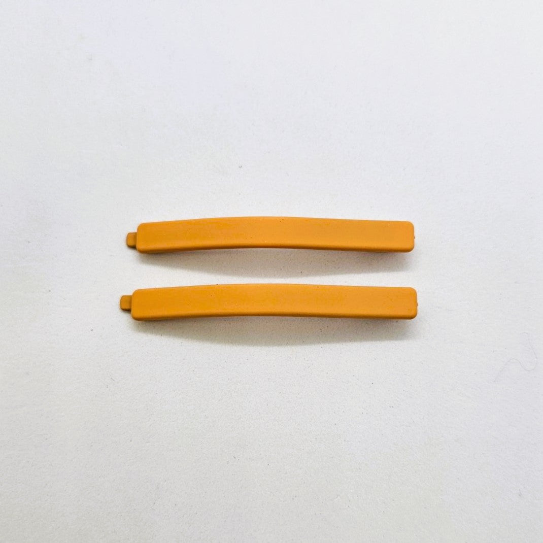 Olive Matte Resin Hair Slide - Pair