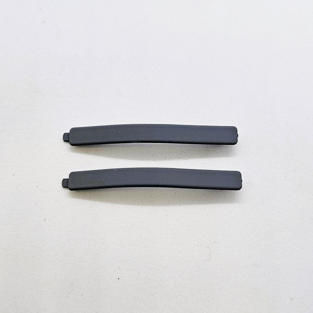 Olive Matte Resin Hair Slide - Pair