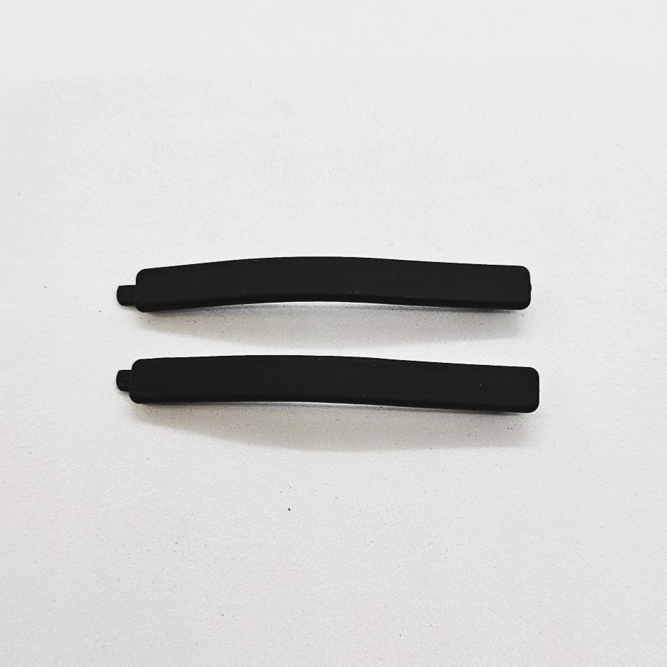 Olive Matte Resin Hair Slide - Pair