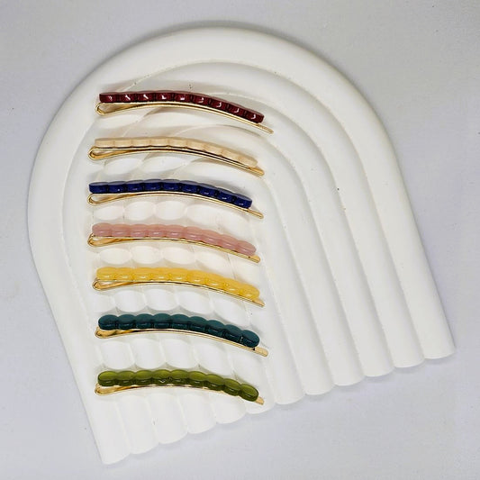 Juliette Coloured Resin Hair Slide - Pair