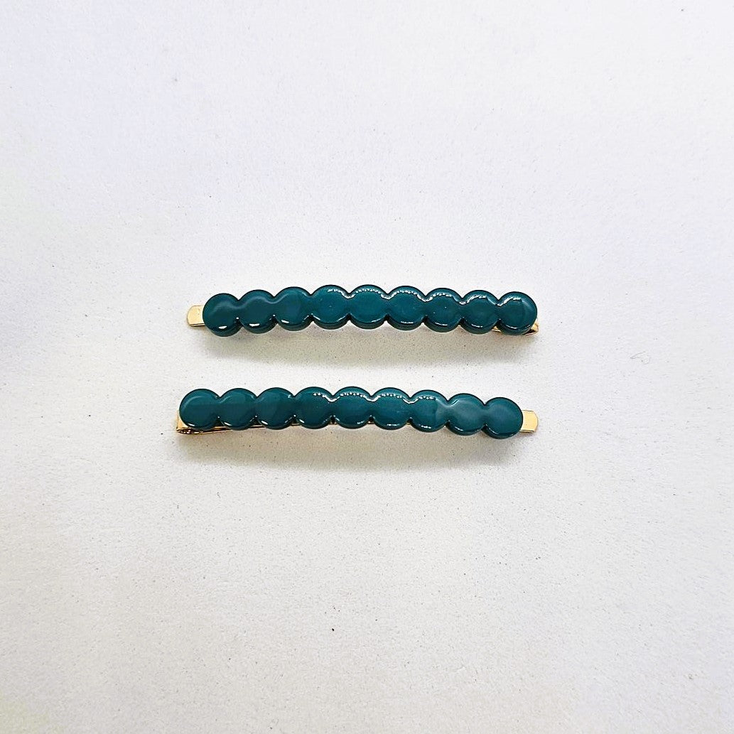 Juliette Coloured Resin Hair Slide - Pair