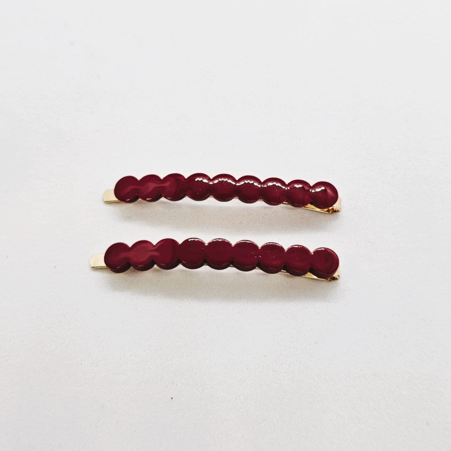 Juliette Coloured Resin Hair Slide - Pair