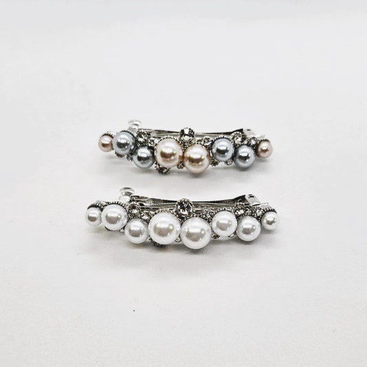 Laura Pearl & Metal Barrette
