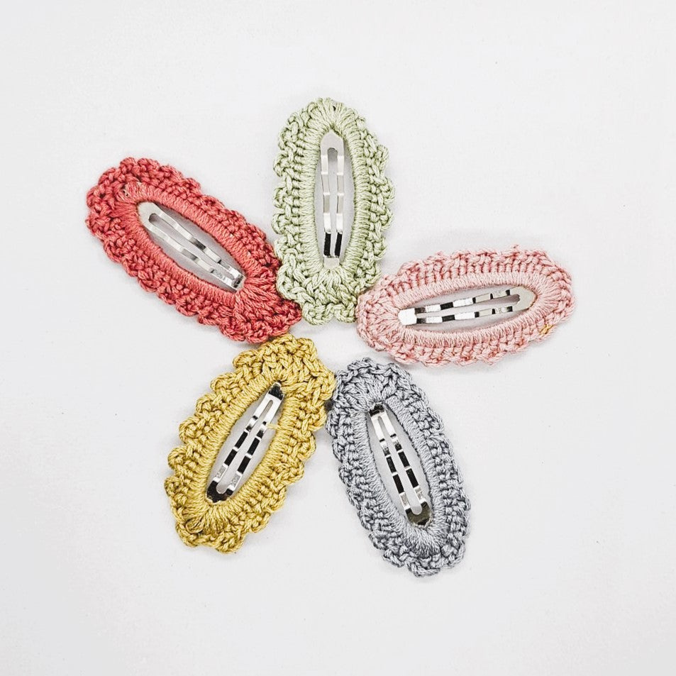 Paige Junior Crochet Snap Clip - Pair