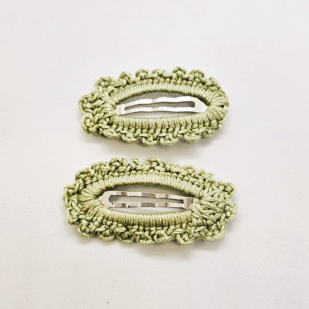 Paige Junior Crochet Snap Clip - Pair