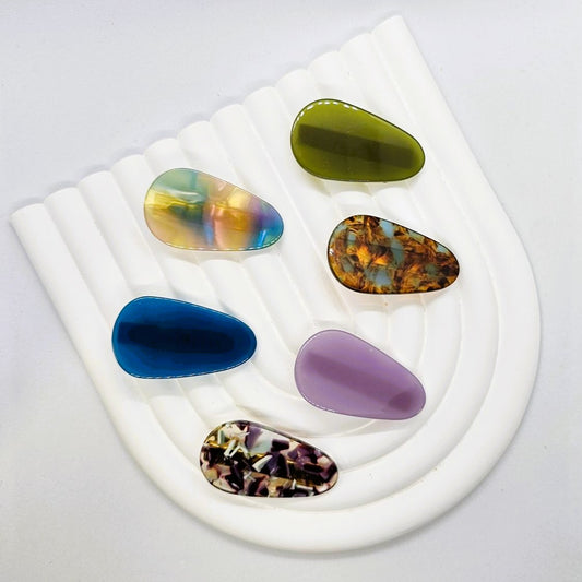 Veronica Junior Resin Alligator Clip - Pair