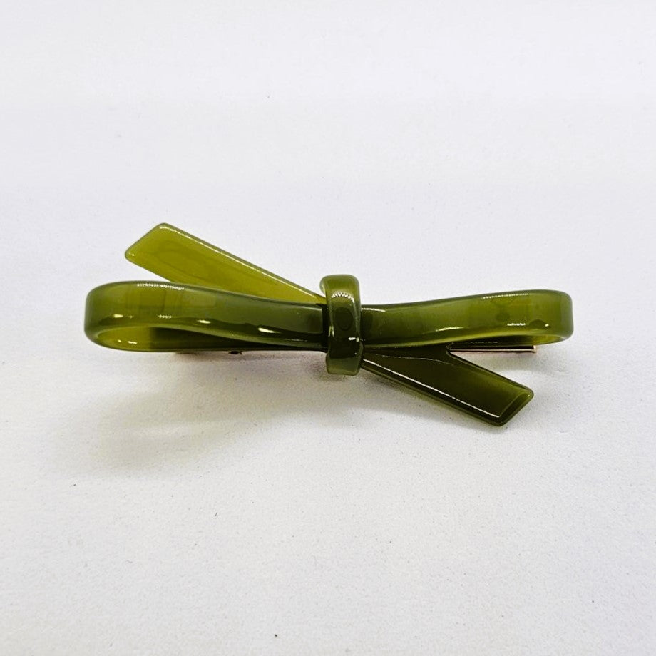 Eleanor Medium Resin Bow Barrette - Single