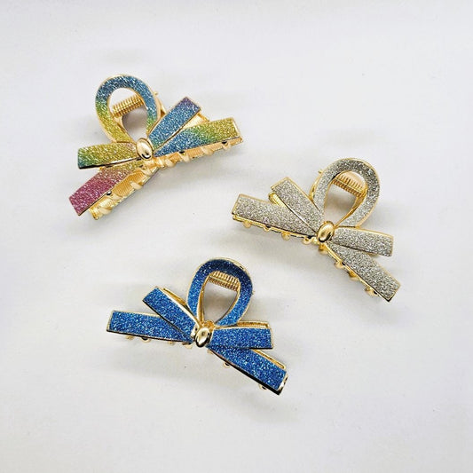 Yvette Glitter Metal Claw Clip