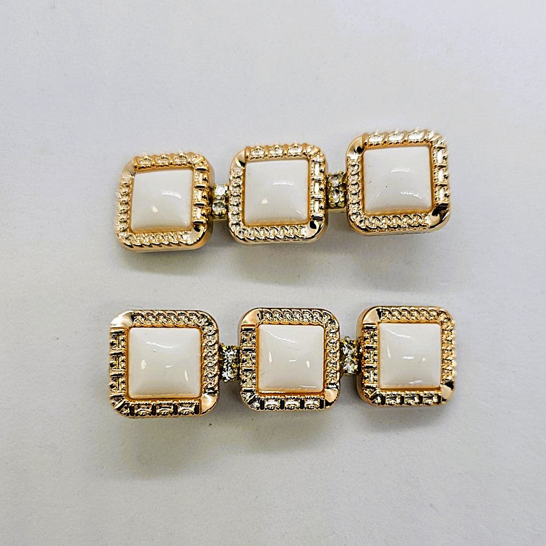 Daphne Gold & Enamel Alligator Clip - Pair