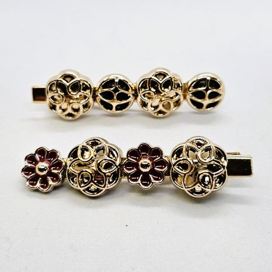 Eden Gold & Enamel Alligator Clip - Pair