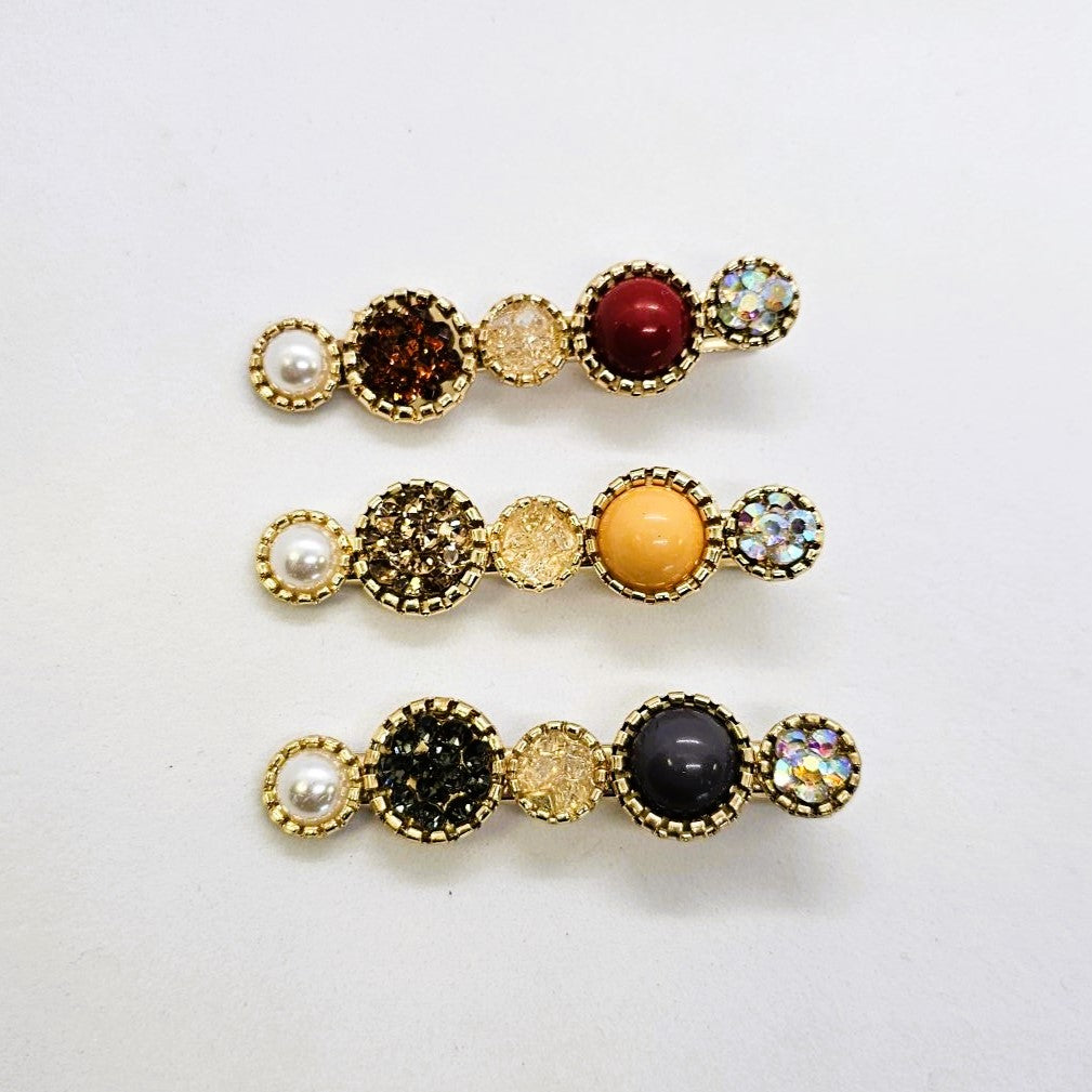 Gail Gold & Glitter Alligator Clip - Pair