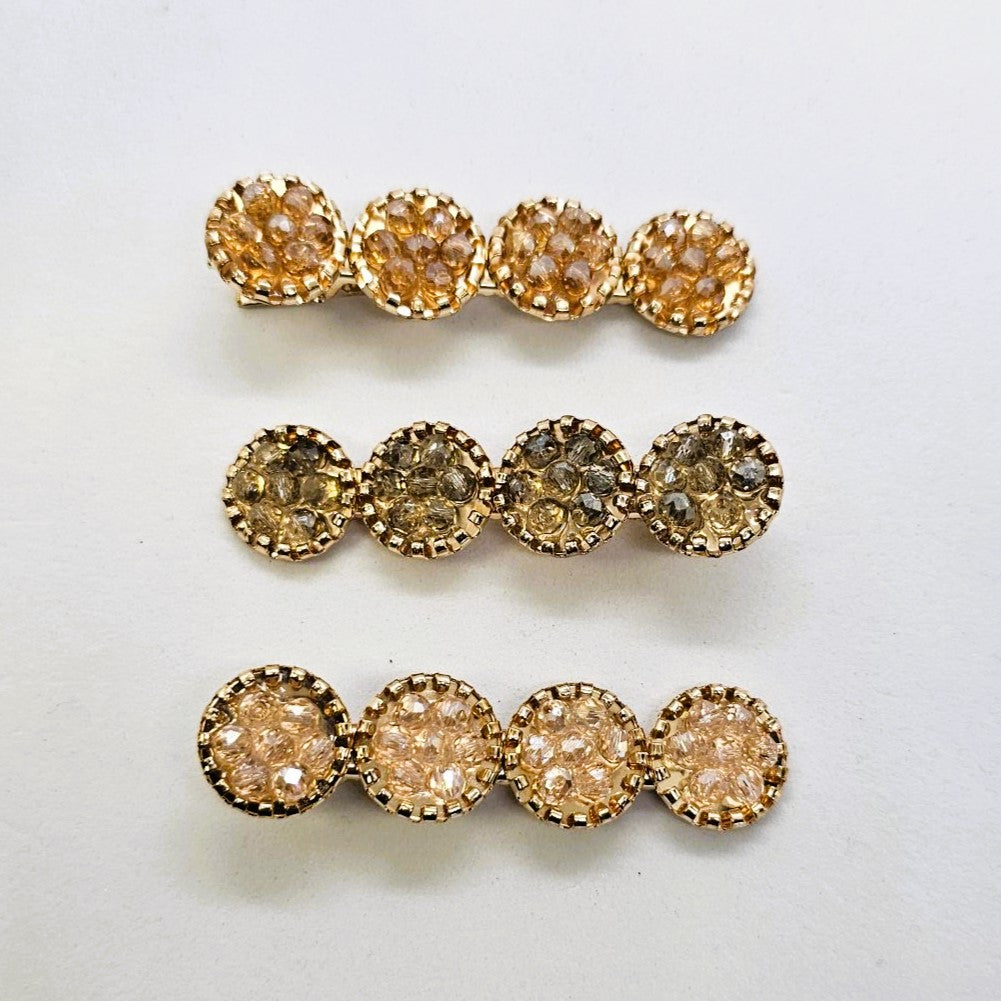 Hannah Glitter Crystal Alligator Clip - Pair