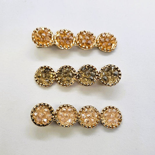 Hannah Glitter Crystal Alligator Clip - Pair