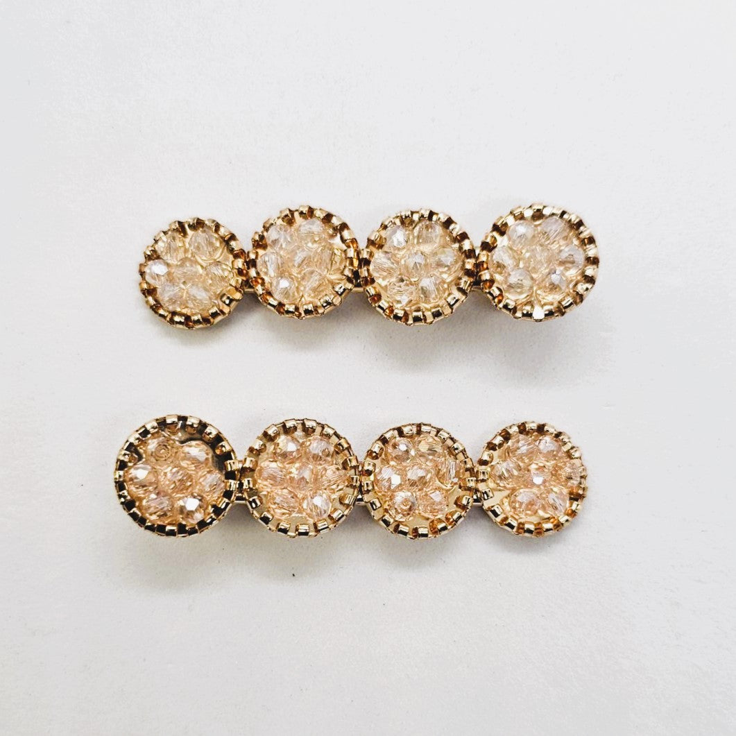 Hannah Glitter Crystal Alligator Clip - Pair