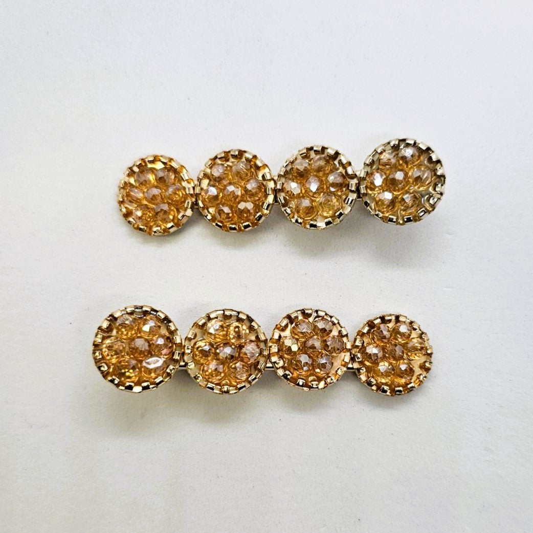 Hannah Glitter Crystal Alligator Clip - Pair