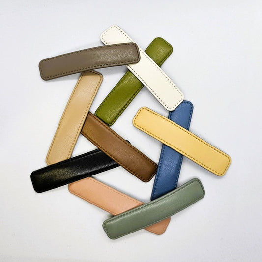 Ingrid Faux Leather Snap Clip - Pair