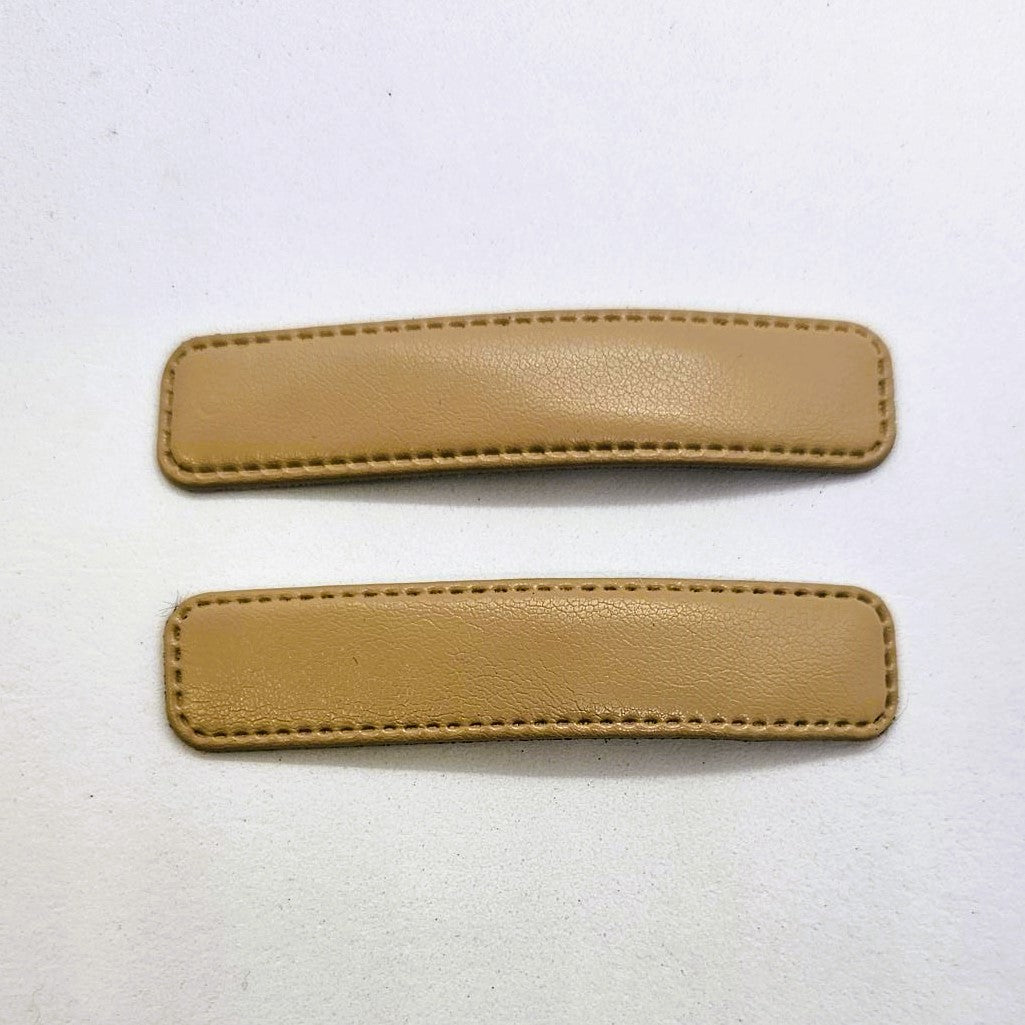 Ingrid Faux Leather Snap Clip - Pair
