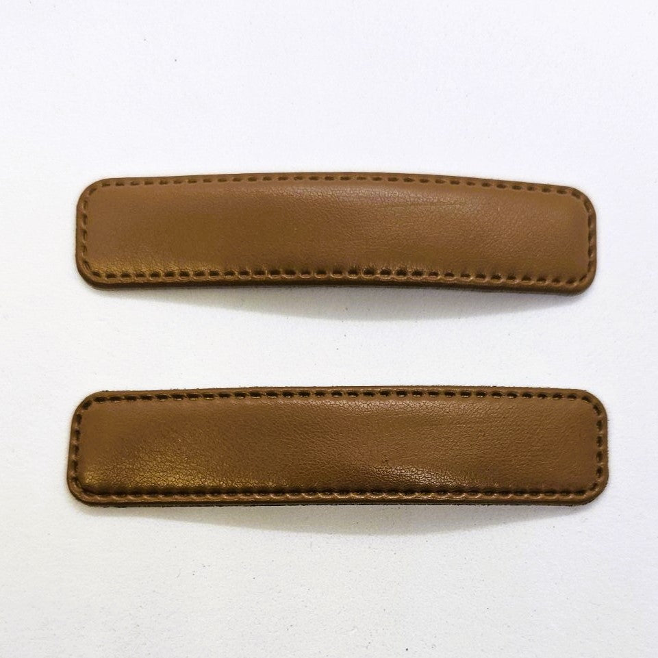 Ingrid Faux Leather Snap Clip - Pair
