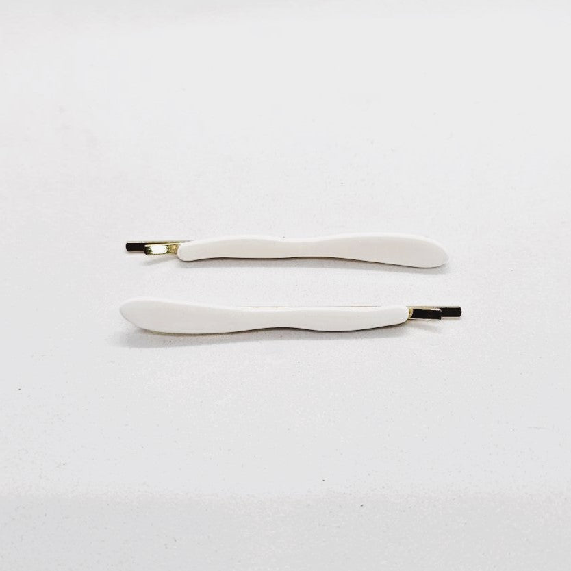 Harper Freeform Resin Hair Slide - Pair