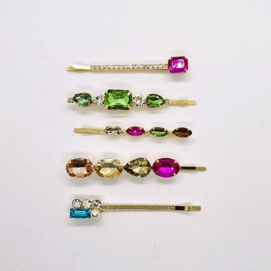 Zoe Premium Crystal Hair Slide - Pair