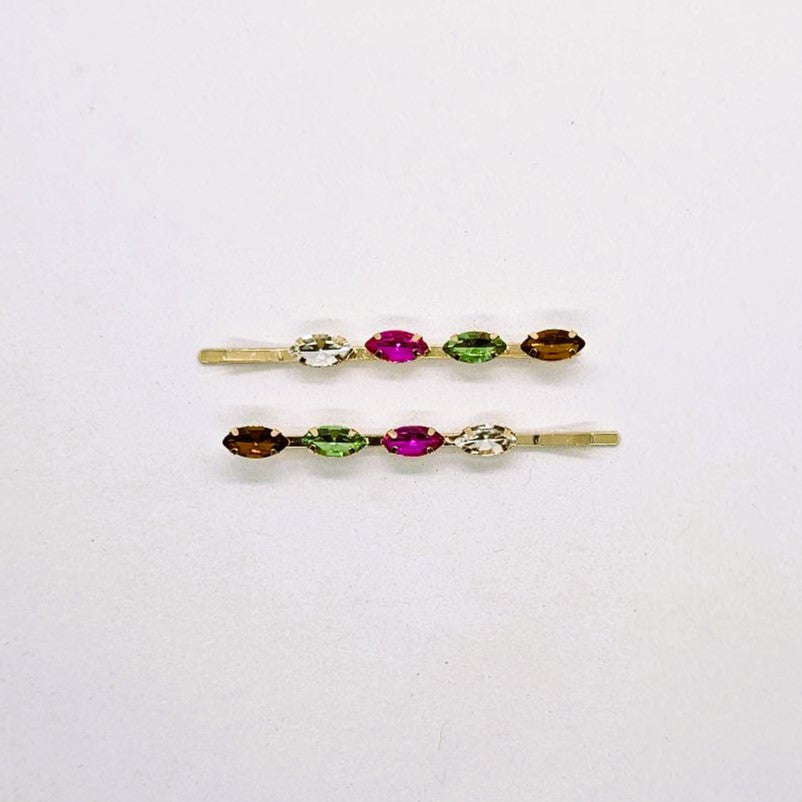 Zoe Premium Crystal Hair Slide - Pair