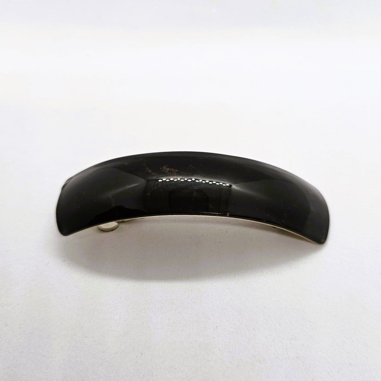Onyx Large Resin Curved Barrette