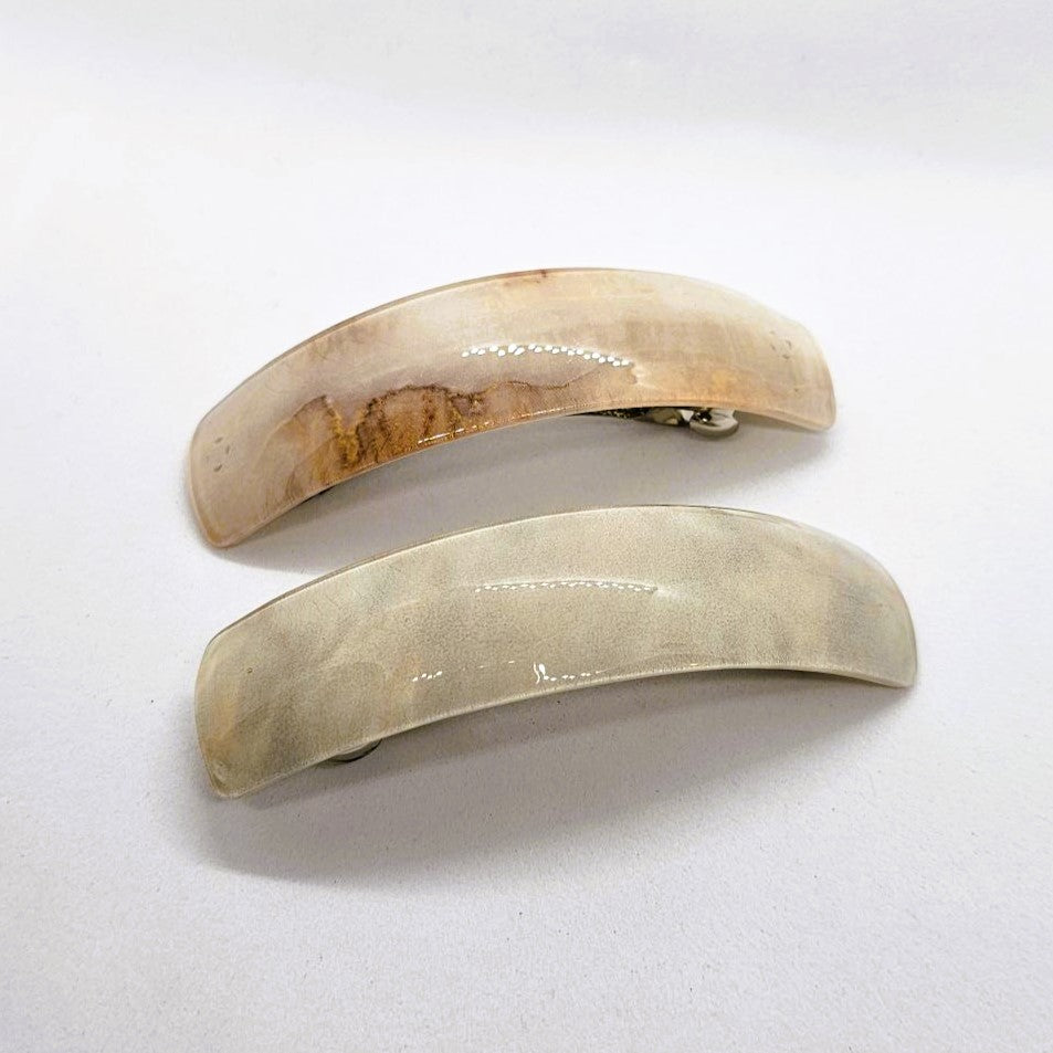 Onyx Large Resin Curved Barrette
