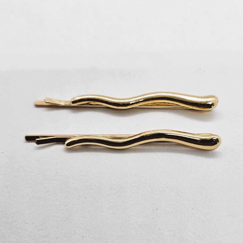 Disco Gold Basics Hair Slide - Pair