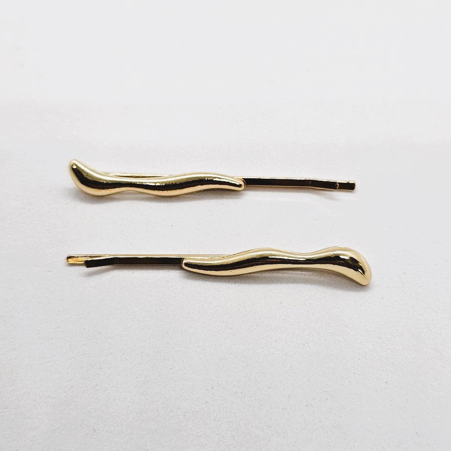 Disco Gold Basics Hair Slide - Pair