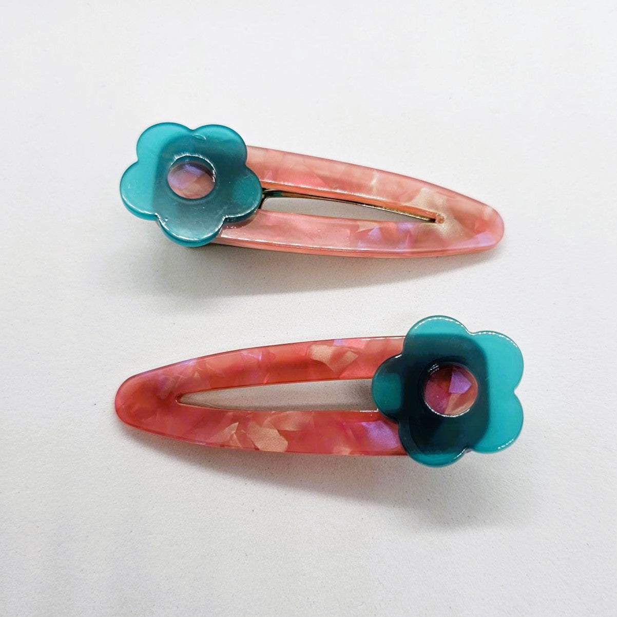 Luna Large Resin Alligator Clip - Pair