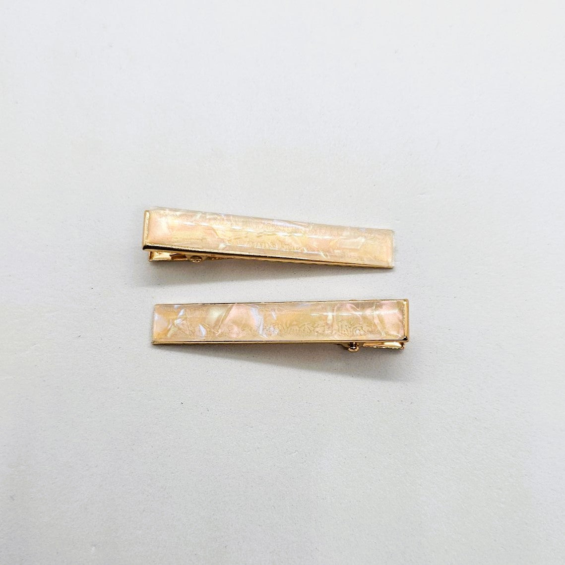 Nadia Gold & Resin Alligator Clip - Pair