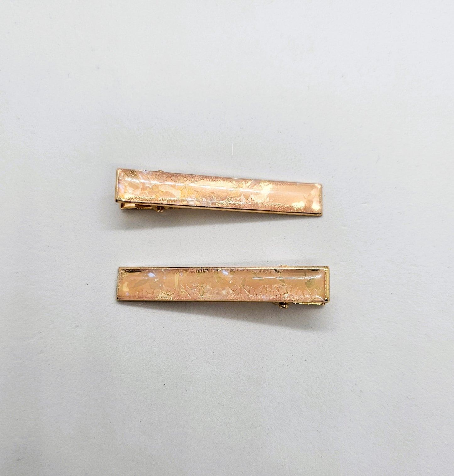 Nadia Gold & Resin Alligator Clip - Pair