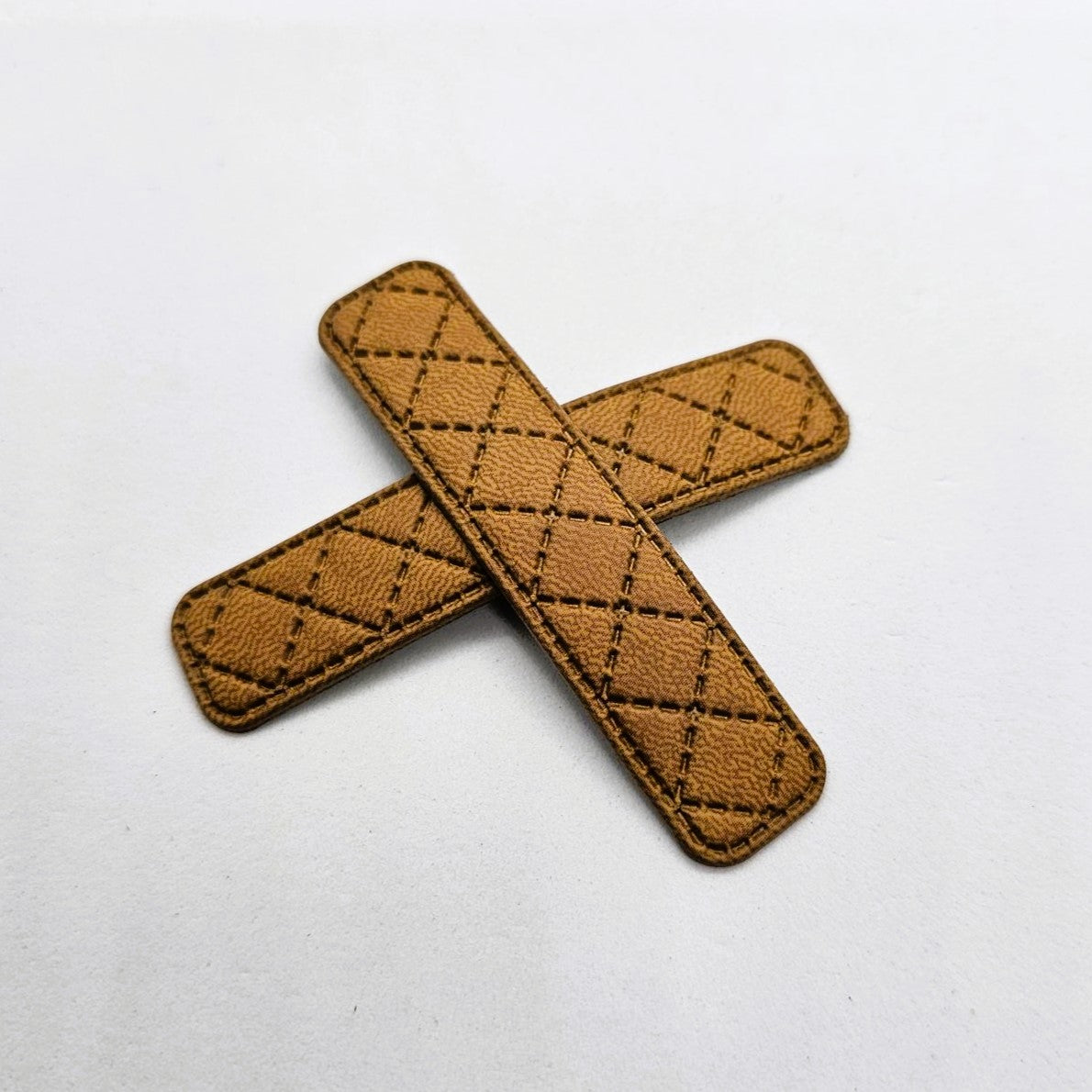 Britt Faux Leather Woven Snap Clip - Pair