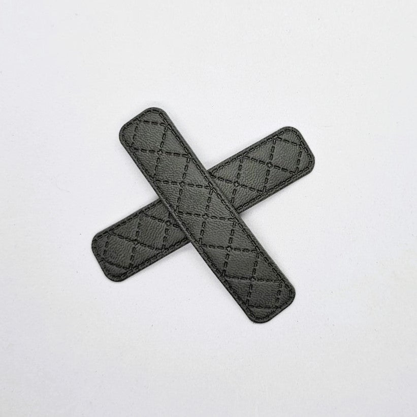 Britt Faux Leather Woven Snap Clip - Pair