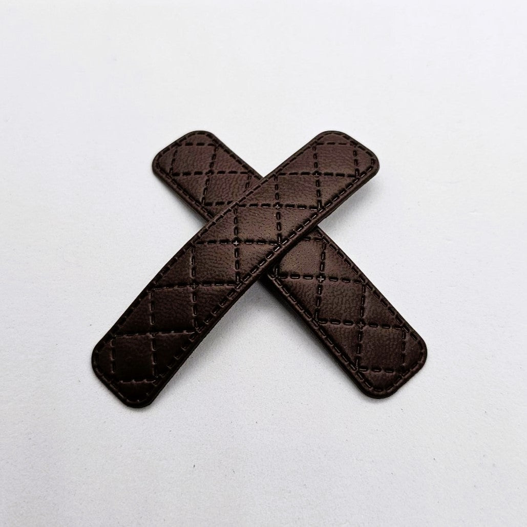 Britt Faux Leather Woven Snap Clip - Pair