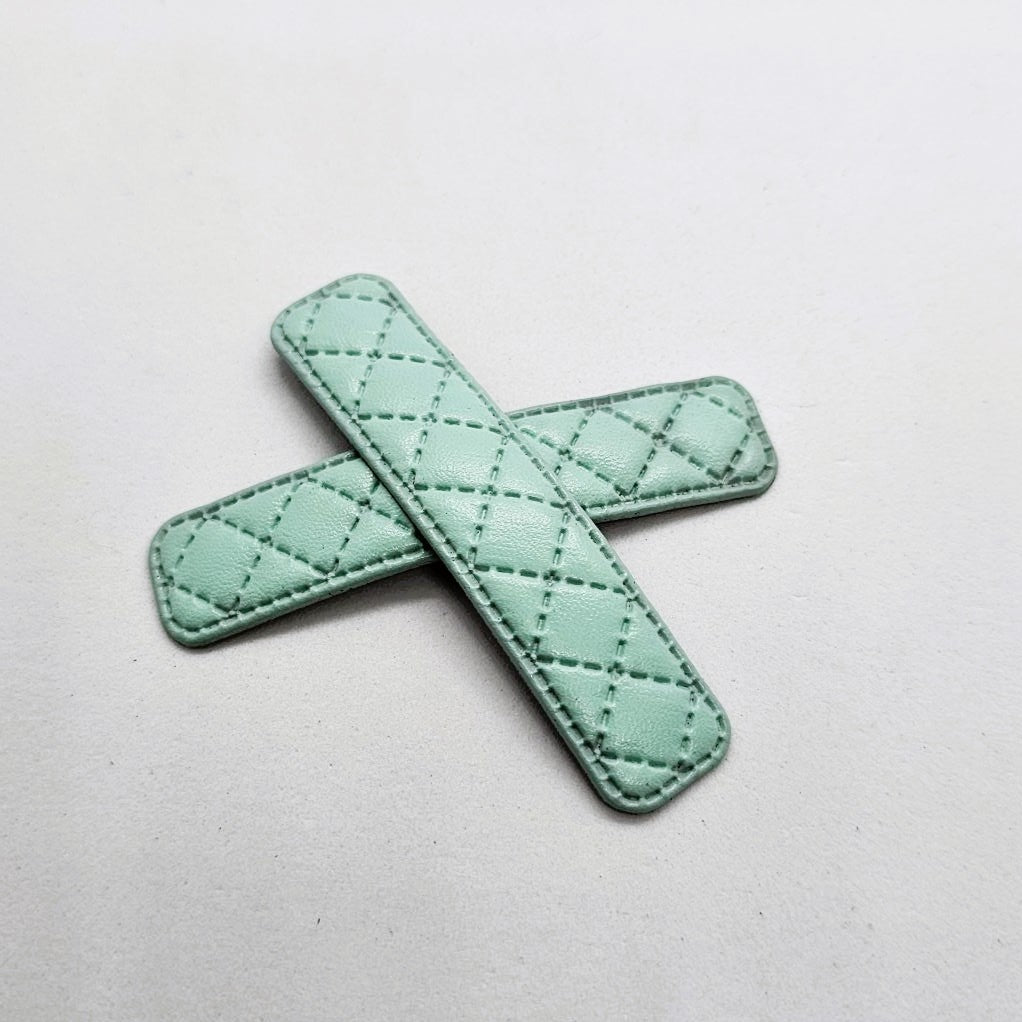 Britt Faux Leather Woven Snap Clip - Pair