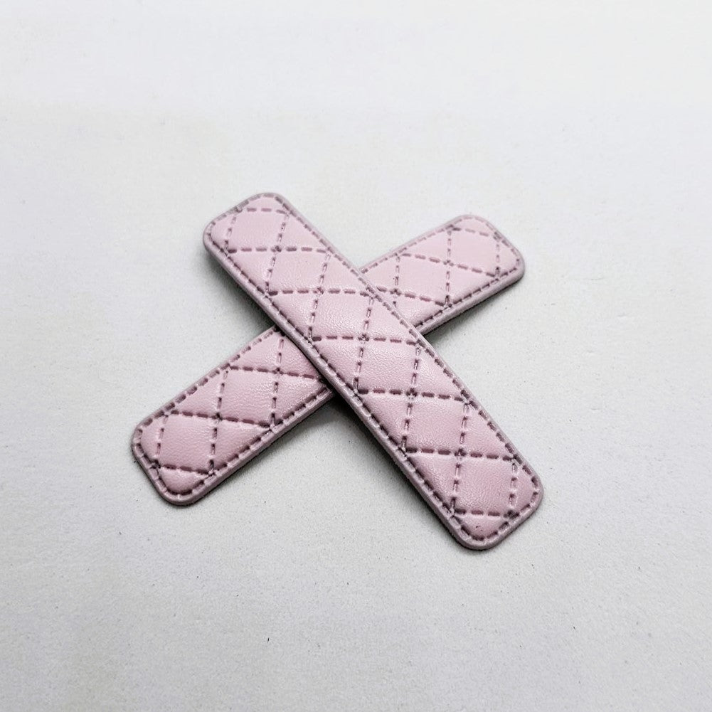 Britt Faux Leather Woven Snap Clip - Pair