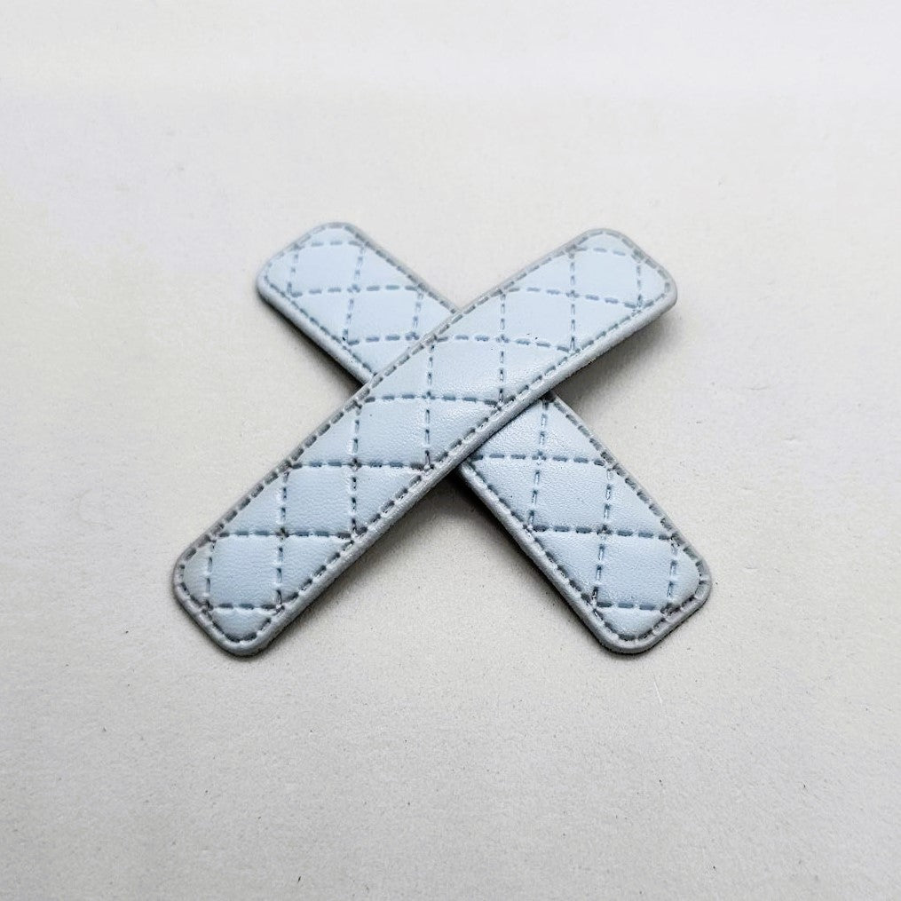 Britt Faux Leather Woven Snap Clip - Pair