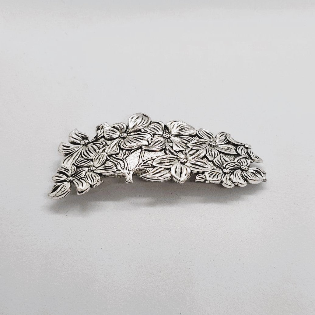 Flowering Tree Metal Barette