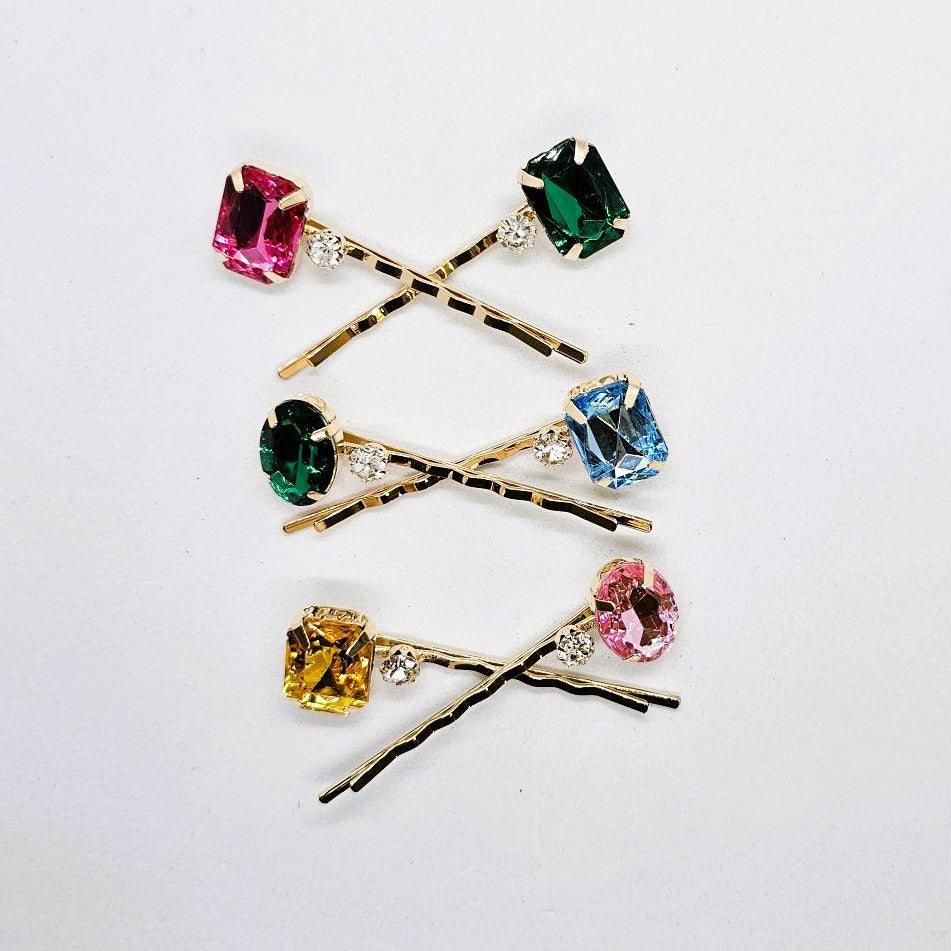 Odette Crystal Hair Slide - Pair