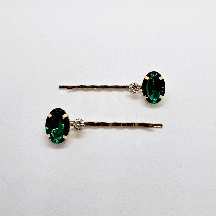 Odette Crystal Hair Slide - Pair