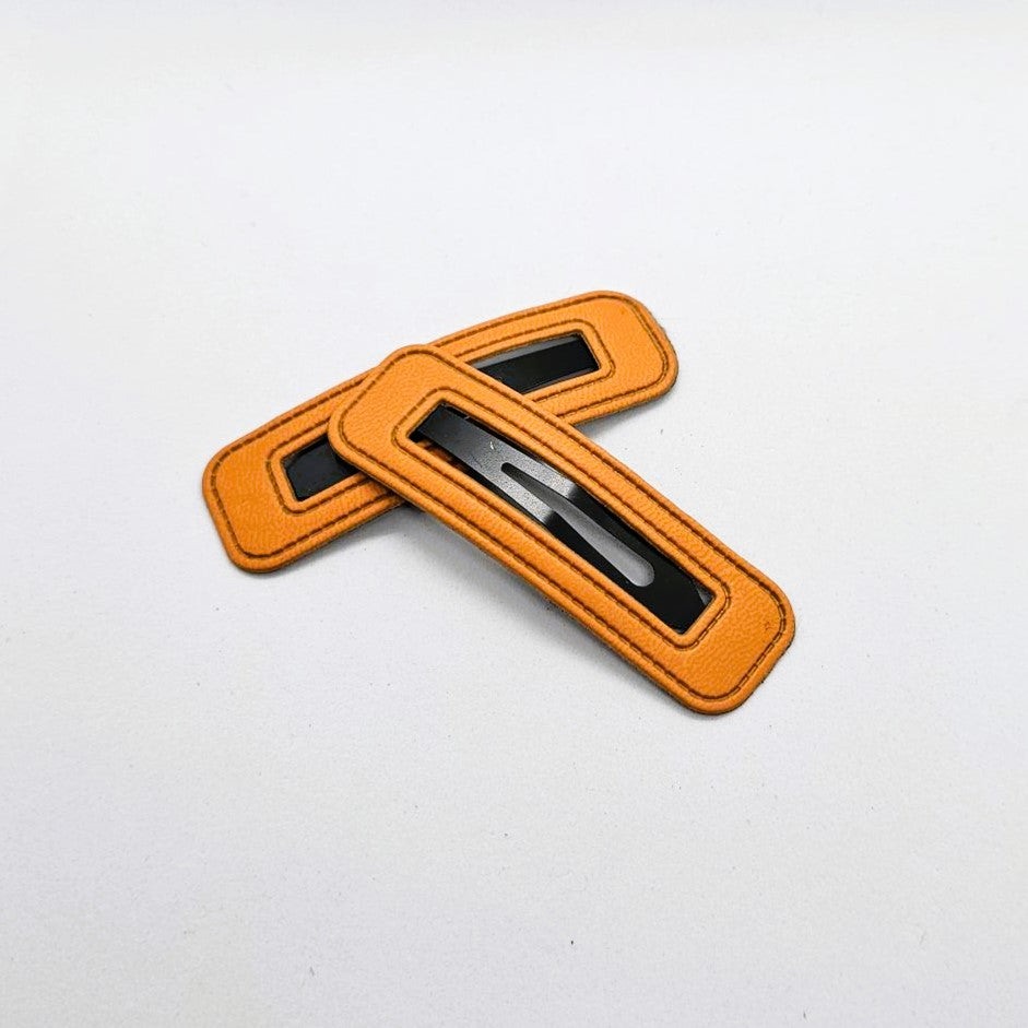 Boxie Brights Faux Leather Snap Clip - Pair