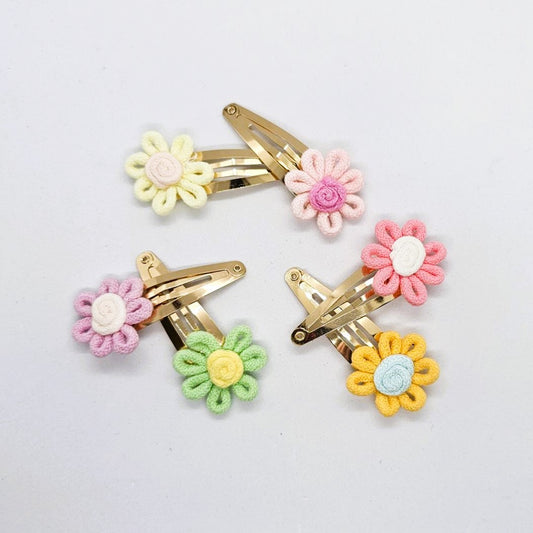 Madeline Junior Floral Snap Clip - Pair