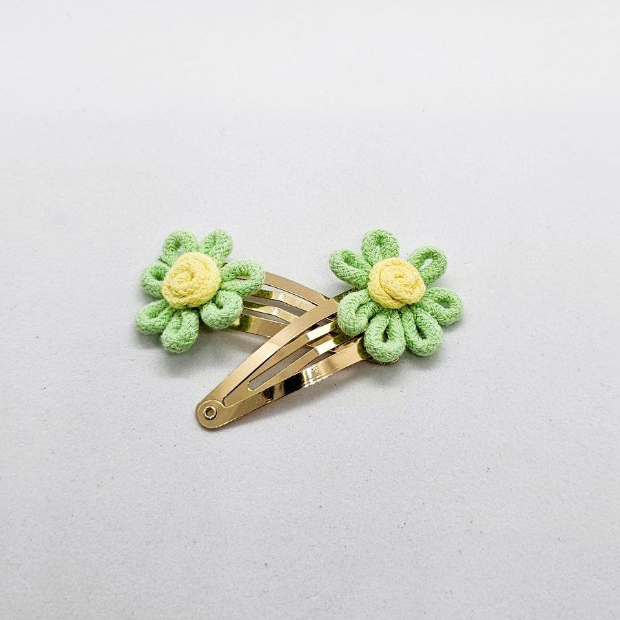 Madeline Junior Floral Snap Clip - Pair