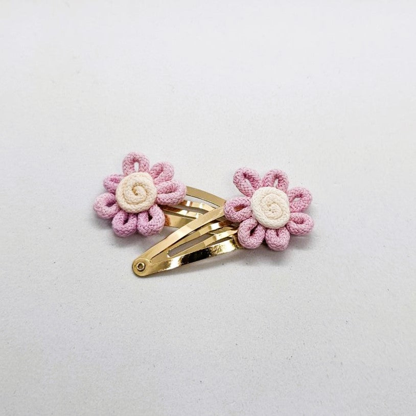 Madeline Junior Floral Snap Clip - Pair