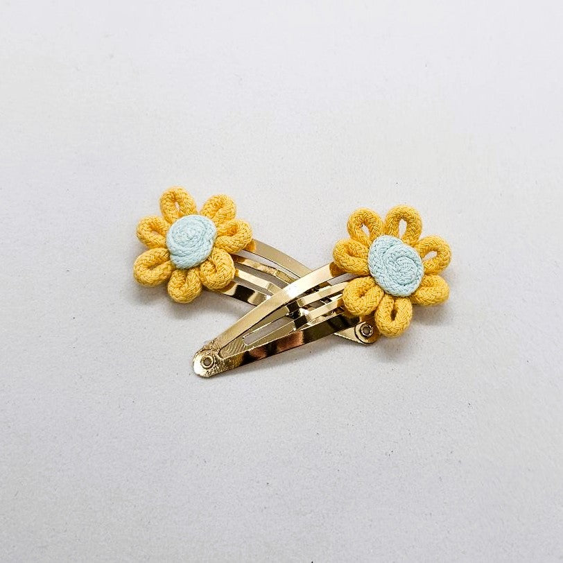 Madeline Junior Floral Snap Clip - Pair