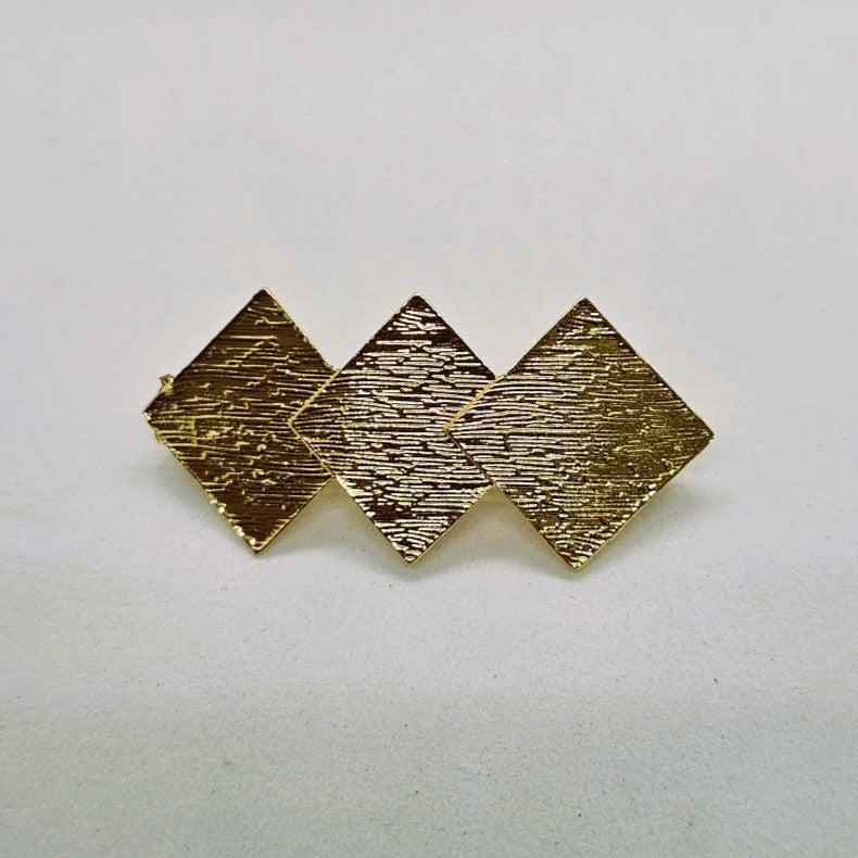 Cubix Golden Metal Barrette